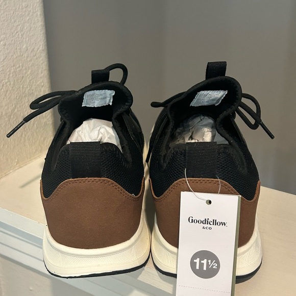 NWT Goodfellow & Co Mens Shaun Hybrid Dress Sneakers 88082956 Black Brown 9 - Picture 5 of 7